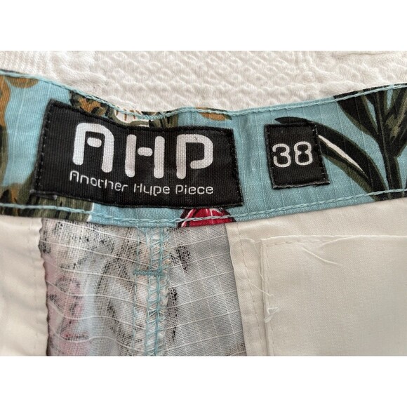 Another Hype Piece AHP Tropical Floral Cargo Shorts Hawaii Mens Size 38 - Picture 11 of 14